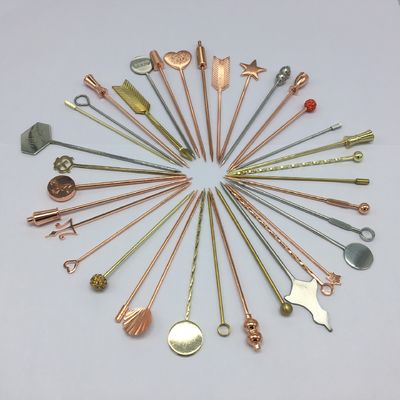 304 Stainless Steel Cocktail Pins Swizzle Stick untuk Paddle Kecil yang Dapat Digunakan Lagi