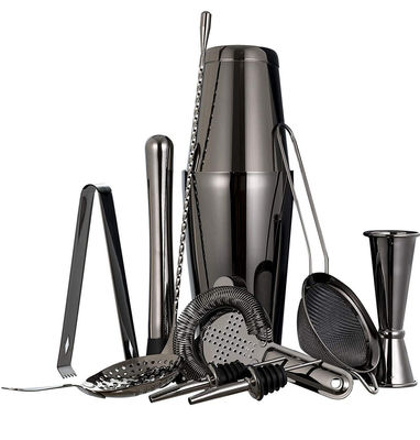 Desain Klasik 11-Piece Bartender Kit Cocktail Smoker Set 750ml/600ml untuk Pabrik