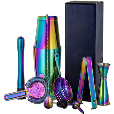 Desain Klasik 11-Piece Bartender Kit Cocktail Smoker Set 750ml/600ml untuk Pabrik