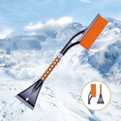Jendela mobil yang bisa dilepas Salju Ice Scraper Sikat dengan genggaman busa dan Pivoting Head Sample