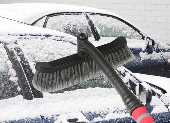 Jendela mobil yang bisa dilepas Salju Ice Scraper Sikat dengan genggaman busa dan Pivoting Head Sample