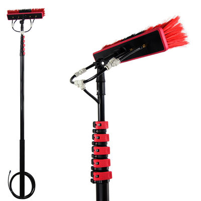 Air Fed Pole Cleaning Brush untuk Long Handle Penghapusan debu Panel Surya Kaca jendela