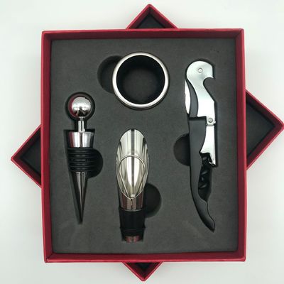 Stainless Steel Merah Kuda Laut Pisau Kotak Hadiah Bar Alat Tipe Pembuka Botol Anggur Set
