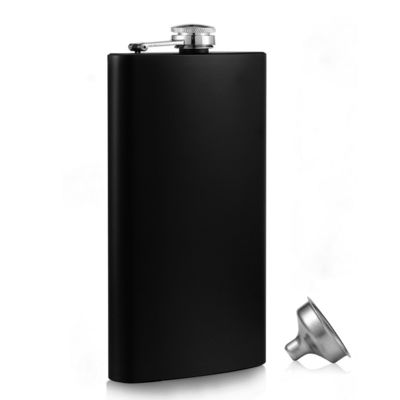Flask anggur stainless steel yang ditutupi kulit untuk pria 8oz Outdoor Hip Flask Ukuran produk 93*122mm