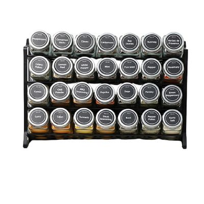 3-Tier Spice Rack Standing Type Metal Spice Bottle Organizer untuk Counter Dapur