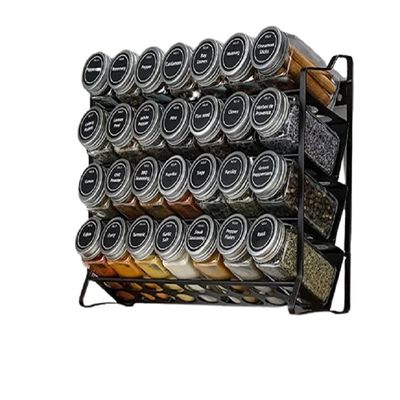 3-Tier Spice Rack Standing Type Metal Spice Bottle Organizer untuk Counter Dapur
