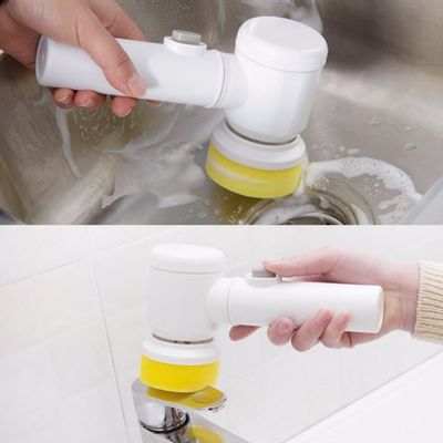 8 in 1 Electric Spin Scrubber untuk Dapur Kamar Mandi dan Cuci Piring Cuci wastafel