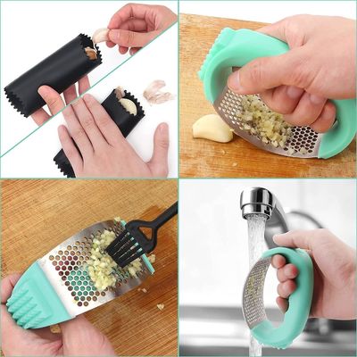 Kompak dapur gadget 11 * 5.1 * 7.2cm Food Grade stainless steel bawang putih Press