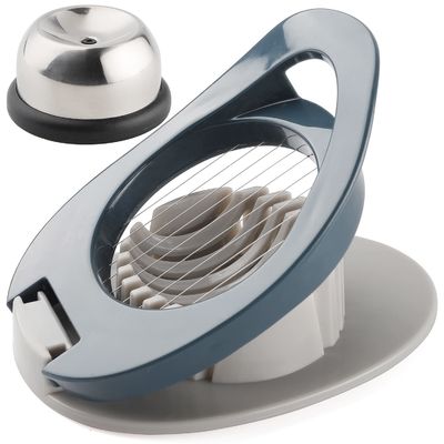 Stainless Steel Egg Slicer Cutter untuk telur rebus Manual Egg Cutting Wire 12*8.3*3.2cm