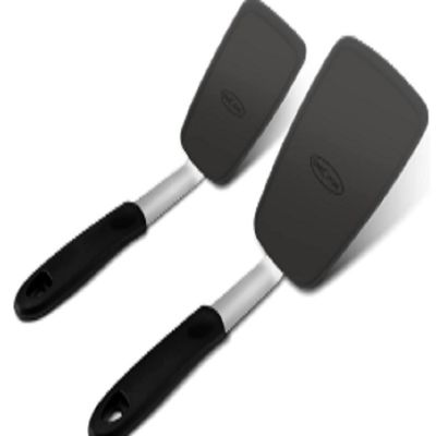 2 bungkus 600F tahan panas non-menempel menengkokkan telur silikon spatula 149 115G