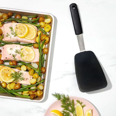 2 bungkus 600F tahan panas non-menempel menengkokkan telur silikon spatula 149 115G