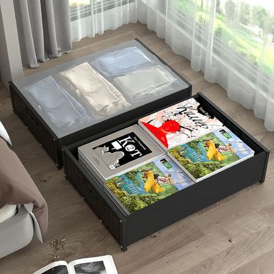 Di Bawah Pakaian Tidur / Toys Storage Box dengan Pulley dan Cover The Ultimate Space Saver