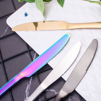 193G Perkakas Bulk Plating Emas Stainless Steel Set Perlengkapan dapur garpu Sapi