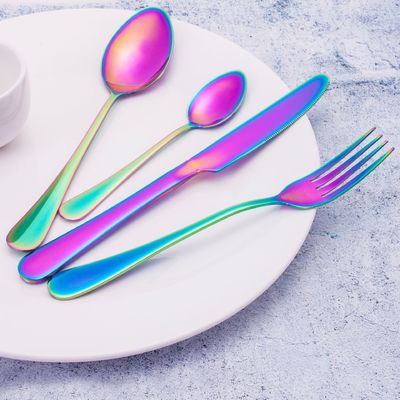 193G Perkakas Bulk Plating Emas Stainless Steel Set Perlengkapan dapur garpu Sapi