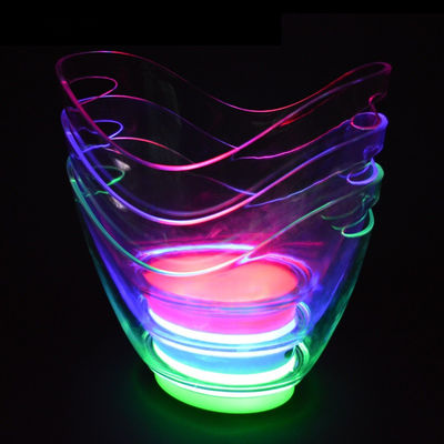 Bentuk oval LED Mewah berkedip Wine Vodka Whiskey Sampanye Ember untuk KTV Bar Party