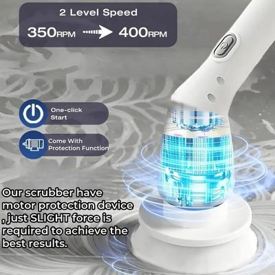 Putih Plastik Pembersih Sikat Listrik Set Jual Teratas Spin Scrubber untuk Pembersihan mendalam