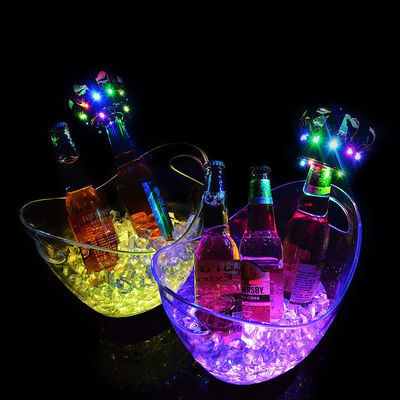 Bentuk oval LED Mewah berkedip Wine Vodka Whiskey Sampanye Ember untuk KTV Bar Party