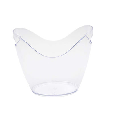 LED Ice Bucket dengan Lampu Berwarna RGB dan Pemegang Plastik Jelas