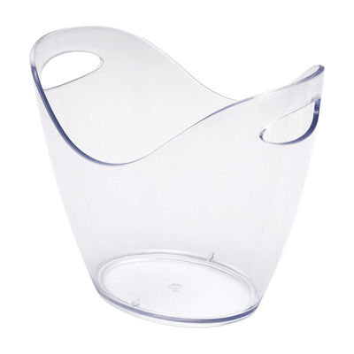 LED Ice Bucket dengan Lampu Berwarna RGB dan Pemegang Plastik Jelas