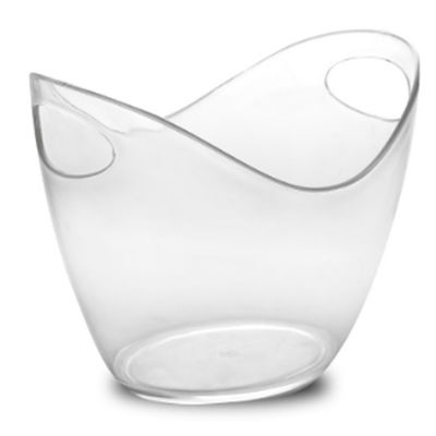 LED Ice Bucket dengan Lampu Berwarna RGB dan Pemegang Plastik Jelas