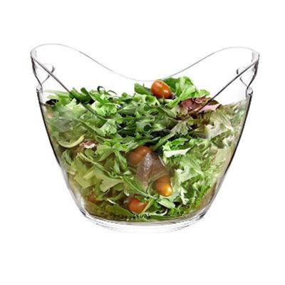 8L LED Acrylic Plastic Ice Bucket Gaya Desain Modern untuk Party Bar Bucket Tongs Type