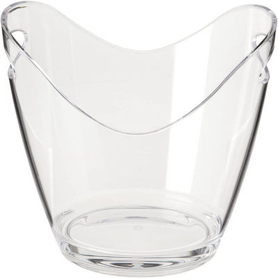 8L LED Acrylic Plastic Ice Bucket Gaya Desain Modern untuk Party Bar Bucket Tongs Type