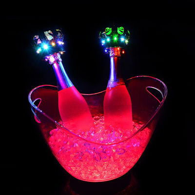 Klub pesta Hotel Acrylic Plastik Minuman Kontainer Custom Logo Led Acrylic Es Ember