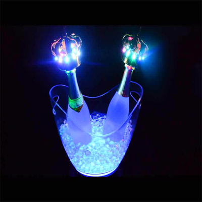 Klub pesta Hotel Acrylic Plastik Minuman Kontainer Custom Logo Led Acrylic Es Ember