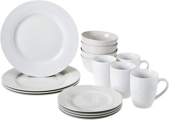 Pabrik Set Meja Makan Bulat Piring halus Set untuk White Bone Porcelain Dinnerware