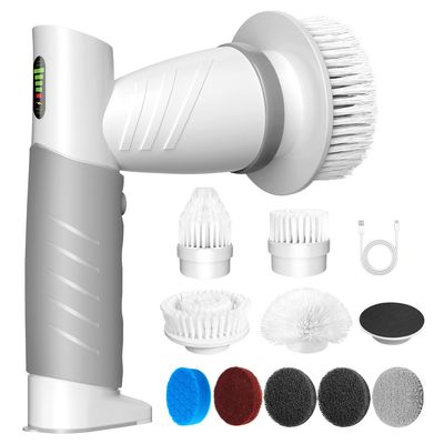 Multifunctional Hand Free 9 In 1 Electric Washing Cleaning Brush Dengan Pengisian USB