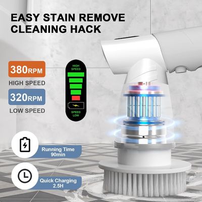 Multifunctional Hand Free 9 In 1 Electric Washing Cleaning Brush Dengan Pengisian USB