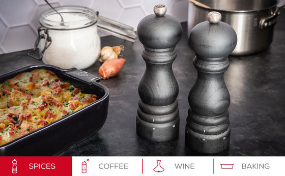Kitchen Spice Salt Grinder Manual Stainless Steel Pepper Mill Ketebalan yang dapat disesuaikan