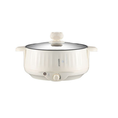 Lapisan anti lengket Rumah Skillet Listrik Portable Hot Pot Listrik untuk Rumah Tangga