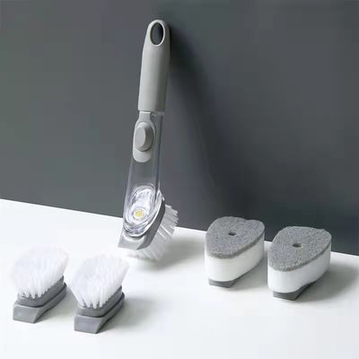 3 Kepala Pembersih yang Bisa Diganti Sabun Dispensing Sponge PP TPR Bristle Cuci Piring Sikat