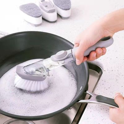 3 Kepala Pembersih yang Bisa Diganti Sabun Dispensing Sponge PP TPR Bristle Cuci Piring Sikat