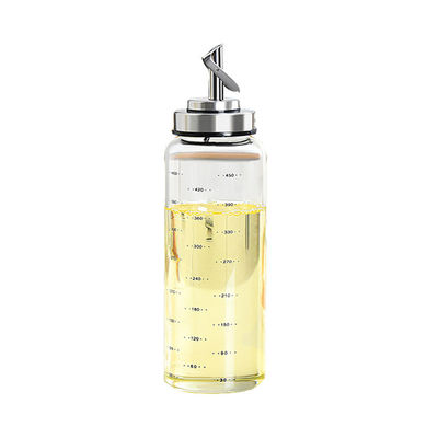 Botol Minyak Pembuka dan Penutupan Otomatis untuk Dapur Kaca Borosilikat Tinggi 6.4 * 25cm