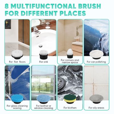 Electric Spin Scrubber Cordless Bath Tub Kitchen Cleaner Brush untuk pembersihan rumah tangga