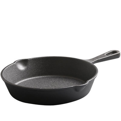 Panci goreng besi tuang 9-30cm Skillet pra-bermusim untuk kebutuhan memasak di luar ruangan