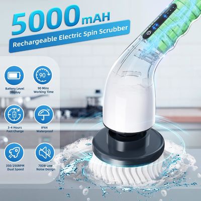 2024 Diperbarui 9 in 1 Portable Rechargeable Electric Cleaning Brush Berkelanjutan dan Mudah