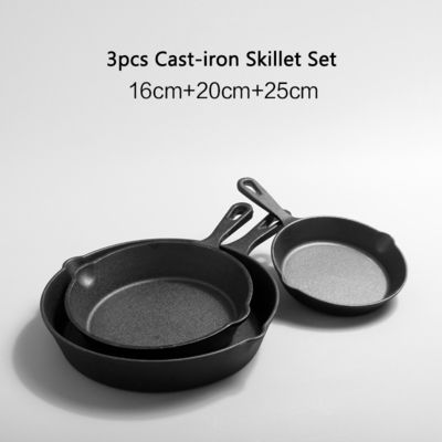 Non-Stick Cast Iron Frying Pan Skillet untuk Hotel Restoran Rumah Gaya Desain Klasik