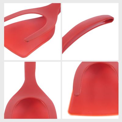 2 In 1 Spatula Tong untuk Alat Masak Telur Hitam Flipper Tong Pancake Ikan French Toast