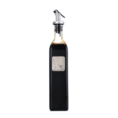 Peralatan Masak Lainnya Square Botol Minyak Kaca Putih Tinggi Dengan Nozzle Logo Disesuaikan