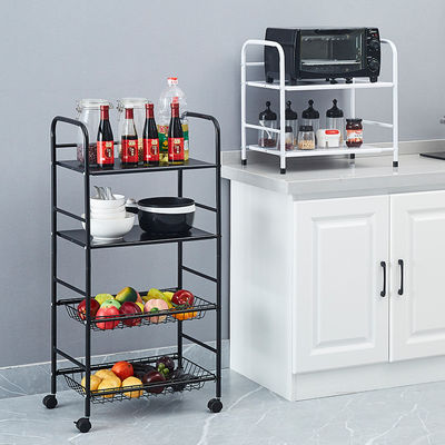 Square Sayuran Buah 3/4/5 Lapisan Gulir Rak Multi-fungsi Dapur Storage Rack
