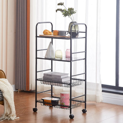Square Sayuran Buah 3/4/5 Lapisan Gulir Rak Multi-fungsi Dapur Storage Rack