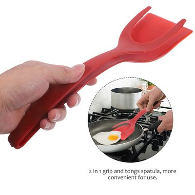 Alat Buah Sayuran Tipe 2 In 1 Spatula Tong PPA Material Grip dan Flip Clip Telur