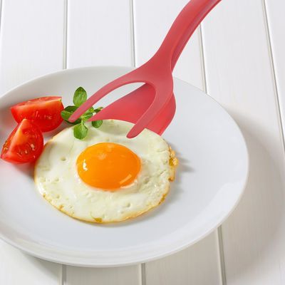 Alat Buah Sayuran Tipe 2 In 1 Spatula Tong PPA Material Grip dan Flip Clip Telur
