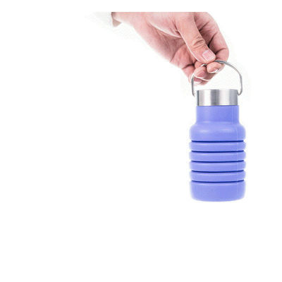 Desain yang dapat ditarik kembali Botol air olahraga silikon kapasitas besar untuk kegiatan luar ruangan