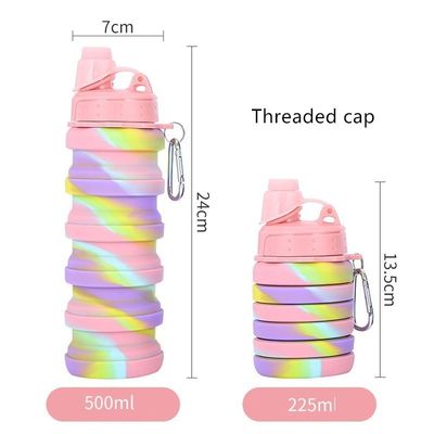 Botol Air Portable untuk Kebugaran dan Menunggang Kreatif Kamuflase Silicone Lipat Mug