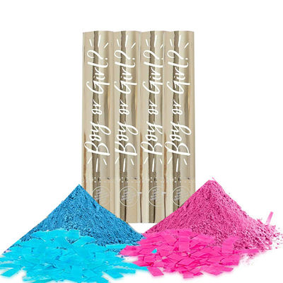 100% Biodegradable Confetti Powder Cannons Sempurna untuk Perlengkapan Pesta Menunjukkan Jenis Kelamin