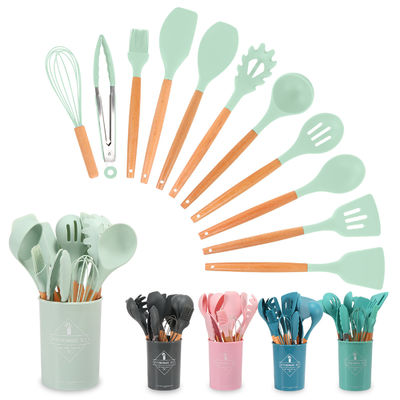Aksesoris Dapur Restoran 11 Bagian Non-Lapisan Pakaian Set dengan Silikon Spatula